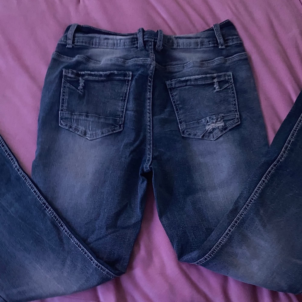 SHEIN Dark Blue Boot Cut Jeans